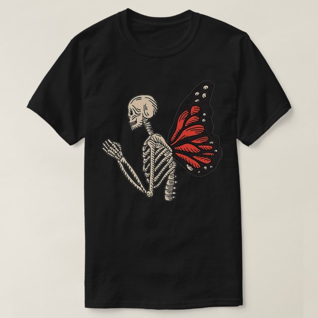 Fairy Grunge Fairycore Aesthetic Skeleton Butterfl T Shirt (Design framsida)