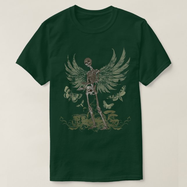 Fairy Grunge Fairycore Aesthetic Skeleton Fairy Wi T Shirt (Design framsida)
