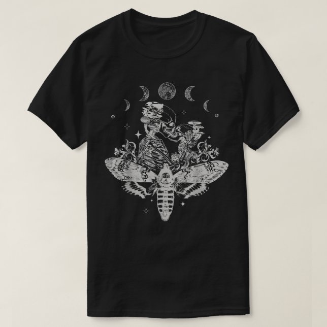 Fairy Grunge Fairycore Aesthetic Skeleton Goth Lun T Shirt (Design framsida)