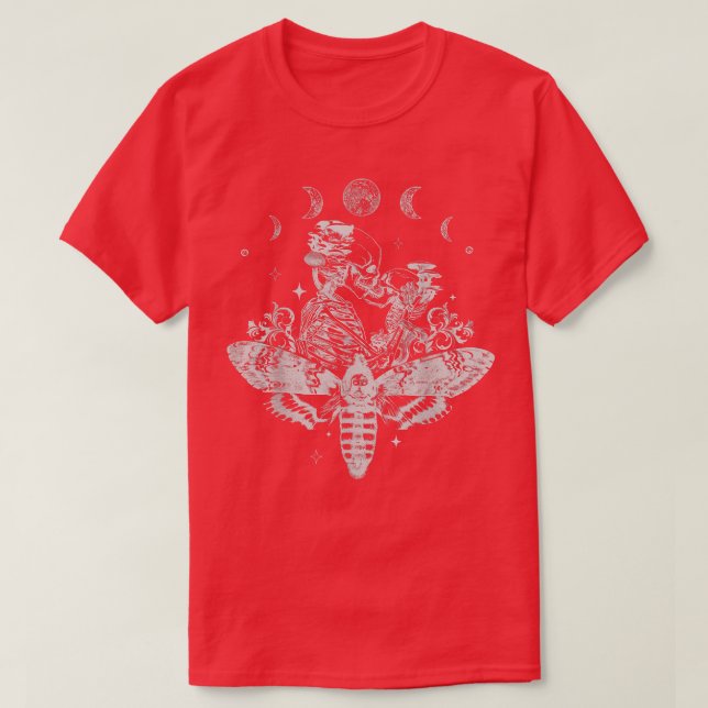 Fairy Grunge Fairycore Aesthetic Skeleton Goth Lun T Shirt (Design framsida)