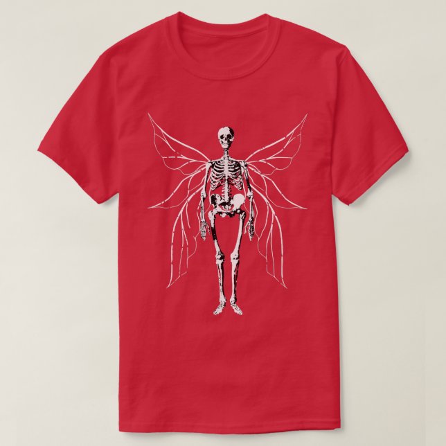 Fairy Grunge Fairycore Fallen Skeleton Gothic Butt T Shirt (Design framsida)
