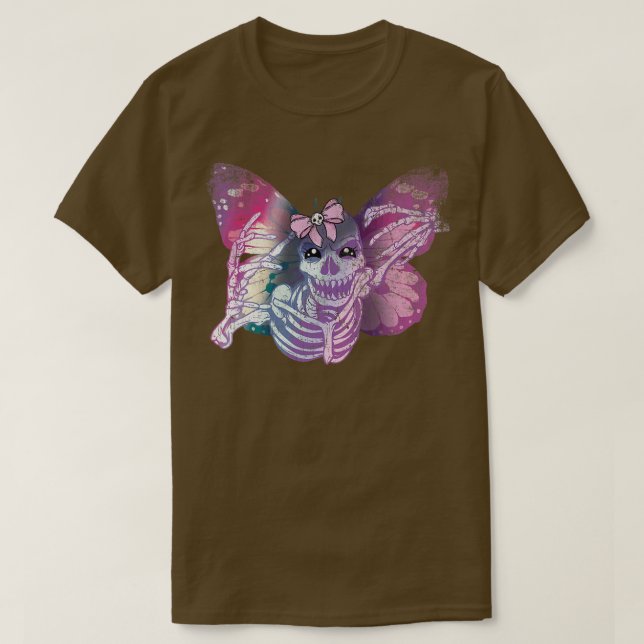 Fairy Grunge Fairycore Skeleton Butterfly Pastel G T Shirt (Design framsida)