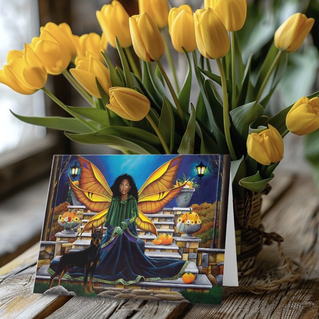 Fairy Guardian Doberman Hund Kort (Skapare uppladdad)