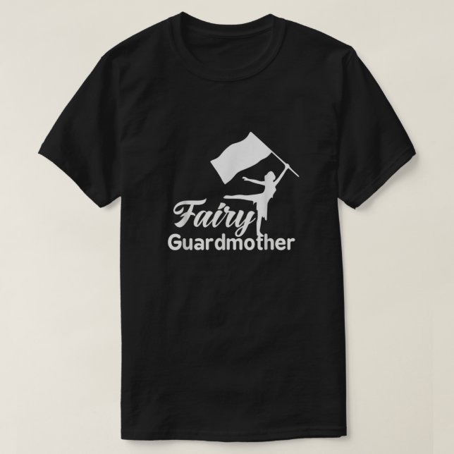 Fairy Guardmor Färg Guard Mamma Flagga Girl Silh T Shirt (Design framsida)