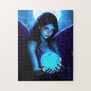 Fairy Holds Magic Glowing Orb Pussel