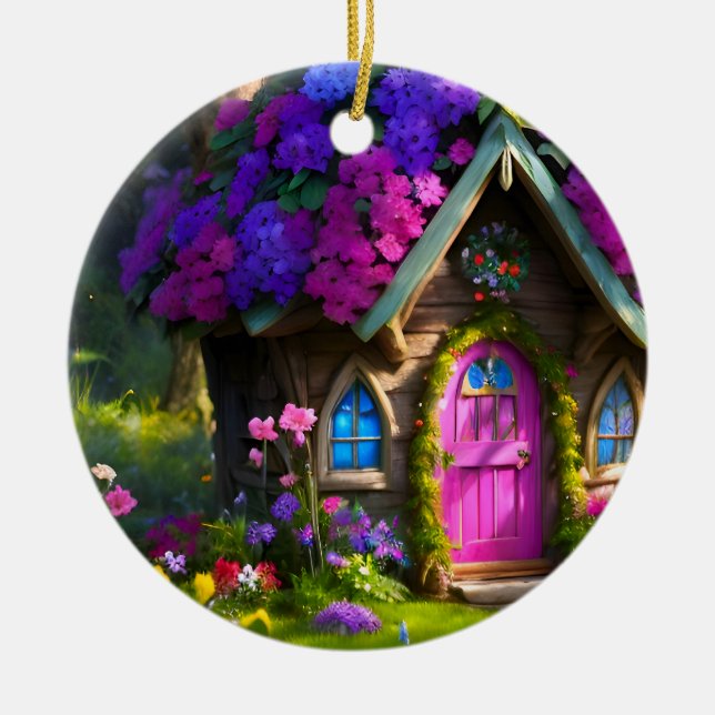 Fairy House Julgransprydnad Keramik (Framsidan)