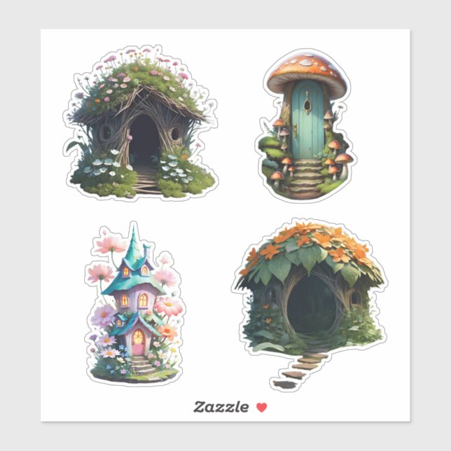 Fairy House Stickers Klistermärken (Ark)