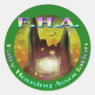 Fairy Housing Association Runt Klistermärke