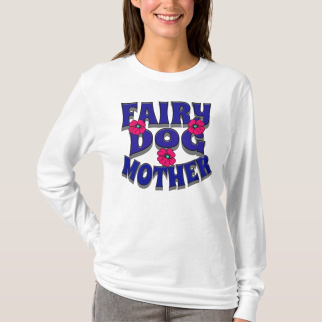 FAIRY HUND MOR / HUND ÄLSKARE T SHIRT (Framsida)