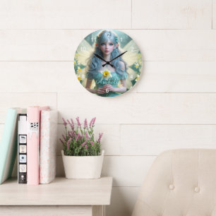 Fairy i Daffodils Stor Klocka