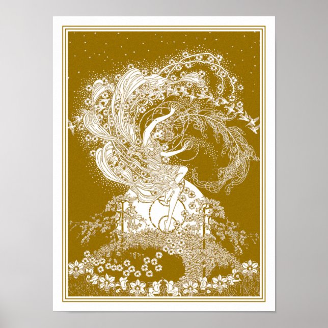 Fairy Illustration by Dorothy Lathrop Poster (Framsidan)