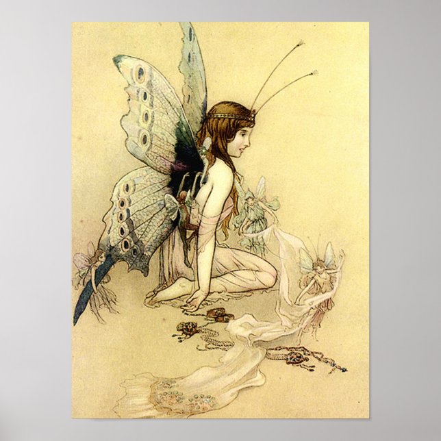 Fairy Illustration Fantasy Poster 12 x 16 (Framsidan)