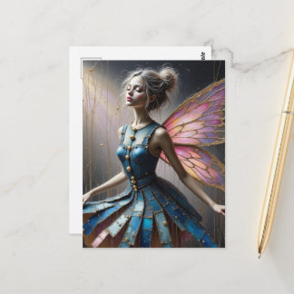 Fairy in a Denim Dress Vykort