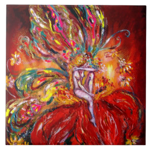 FAIRY IN RED KAKELPLATTA