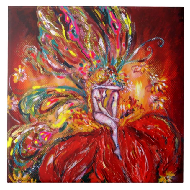 FAIRY IN RED KAKELPLATTA (Framsidan)