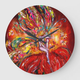 FAIRY IN RED STOR KLOCKA