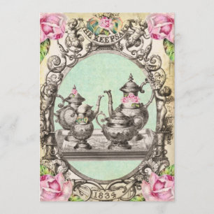 *FaiRy iNViTaTioNs* för kort för TeApartyhälsning