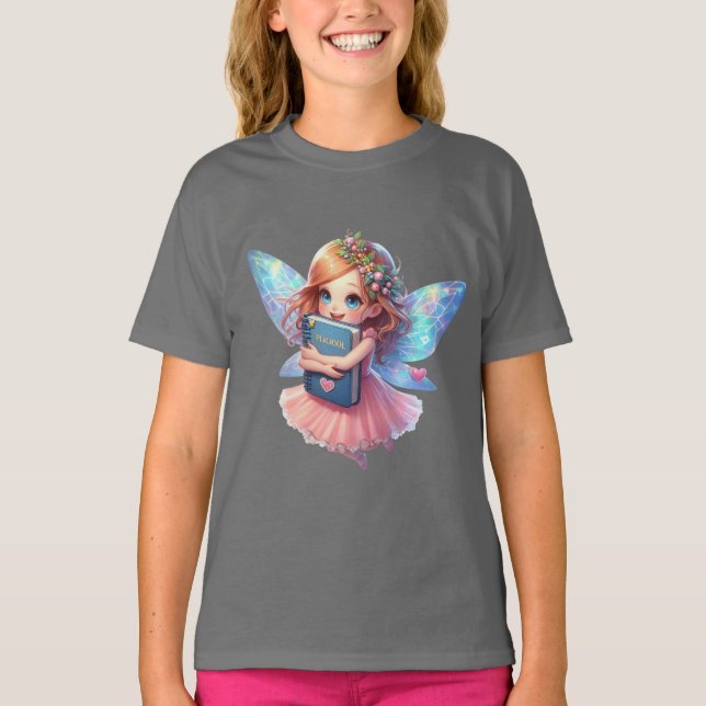 Fairy Kärlek för att lära sig Flickans T-Shirt (Framsida)