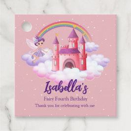 Fairy Kid's Birthday Fairytale Castle Rainbow  Gåvor Etiketter
