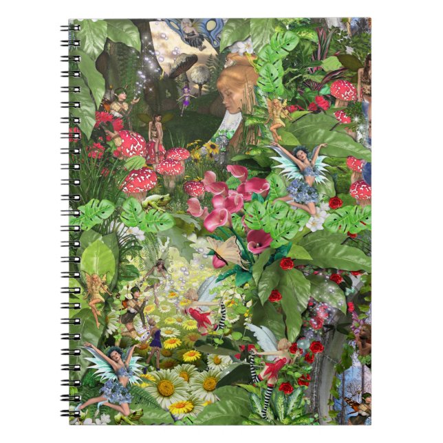 Fairy Kingdom forest dreamland fantasi Anteckningsbok (Framsidan)