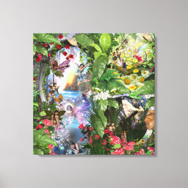 Fairy Kingdom forest dreamland fantasi Canvastryck