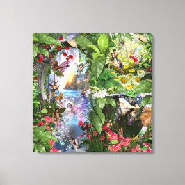 Fairy Kingdom forest dreamland fantasi Canvastryck