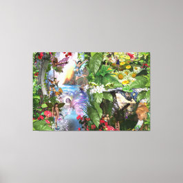 Fairy Kingdom forest dreamland fantasi Canvastryck
