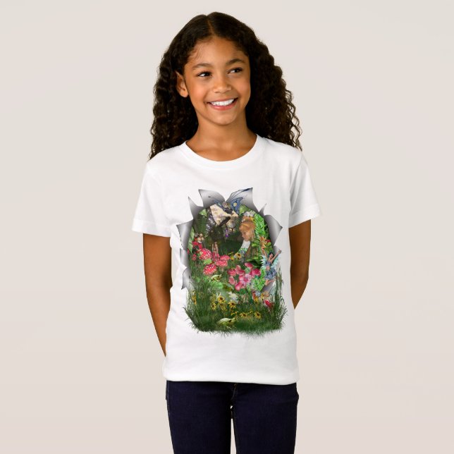 Fairy Kingdom forest dreamland fantasi T Shirt (Hel framsida)