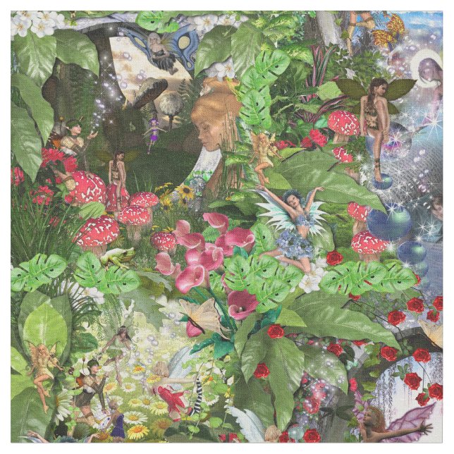 Fairy Kingdom Forest Dreamland Fantasy Stories Tyg (Närbild)