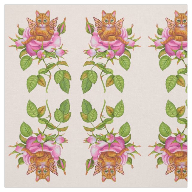 Fairy Kitten Resting i Ro Tyg (Provkarta)