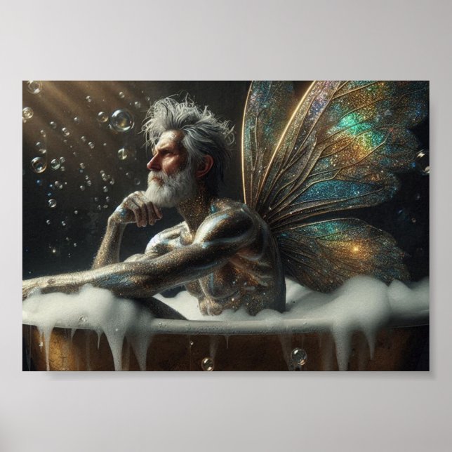 Fairy Kung tar en bath Poster (Framsidan)