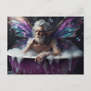 Fairy Kung tar en ed i Lila Tub Vykort