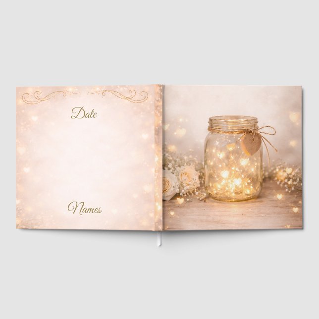 Fairy Light Rustic Wedding Guest Book Gästböcker (Full)