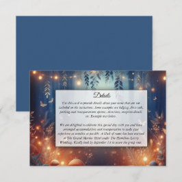 Fairy Lights and Moonlit Forest Magic Wedding Tilläggskort