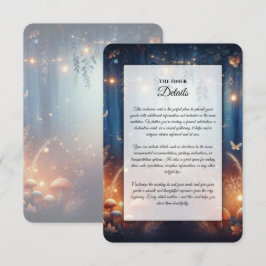 Fairy Lights and Moonlit Forest Magic Wedding Tilläggskort