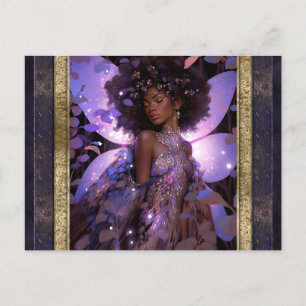 Fairy Lila Fairy Woman Fantasy Art Vykort