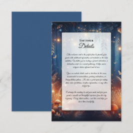 Fairy Ljus och Moonlit Forest Magic Bröllop Tilläggskort