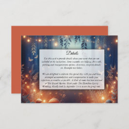 Fairy Ljus och Moonlit Forest Magic Bröllop Tilläggskort