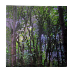 Fairy Ljus Surreal Forest Kakelplatta