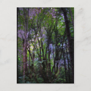 Fairy Ljus Surreal Forest Vykort