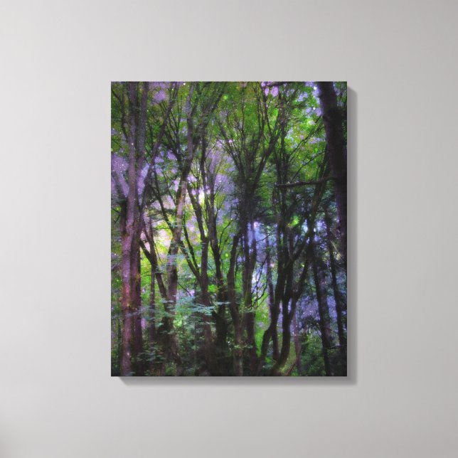 Fairy Ljus Surreal Forest Wrapped Canvas (Framsida)