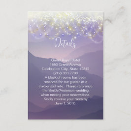 Fairy Ljus Violet Lila Bröllop Tilläggskort