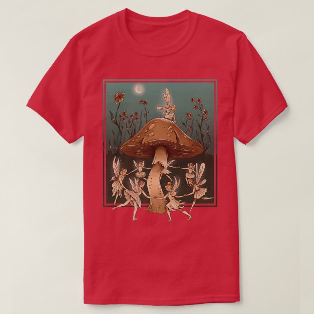 Fairy Magic Mushroom T Shirt (Design framsida)
