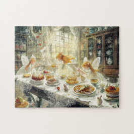 Fairy Magic Tea Party Spring Kitchen Baking Time Pussel