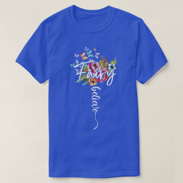 Fairy Magic Wonderful Tro Flowers Butterfly Morsa T Shirt (Design framsida)