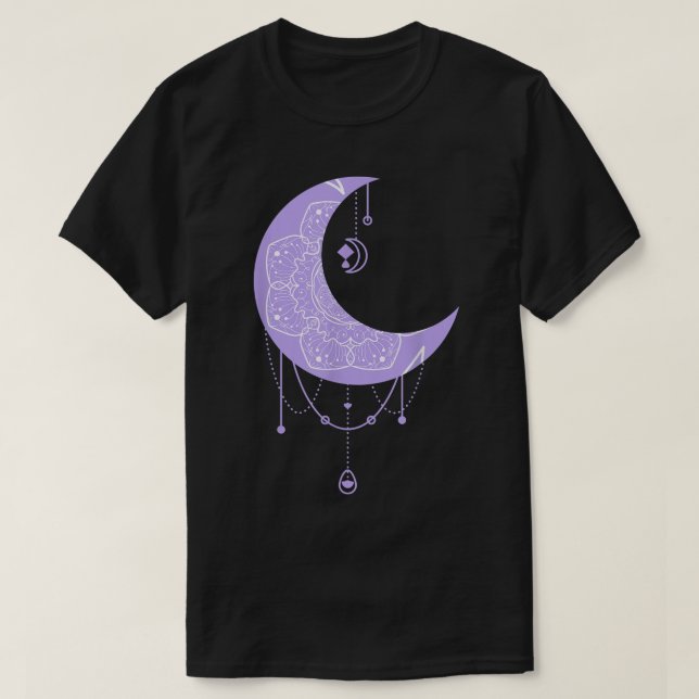 Fairy Måne Celestial Witch Graphic Tee (Design framsida)