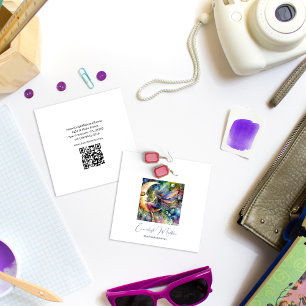 Fairy Måne Goddess Bläck Drift av judiska deglar Fyrkantigt Visitkort