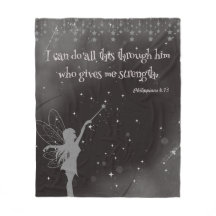 Fairy Måne Positive message Fleece Blanket