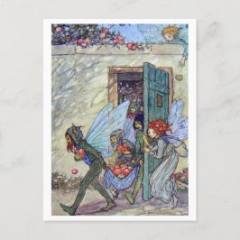 Fairy MisChief Vintage Illustration Postcard Vykort