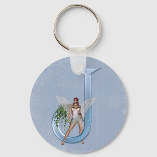 Fairy Monogram J Nyckelring